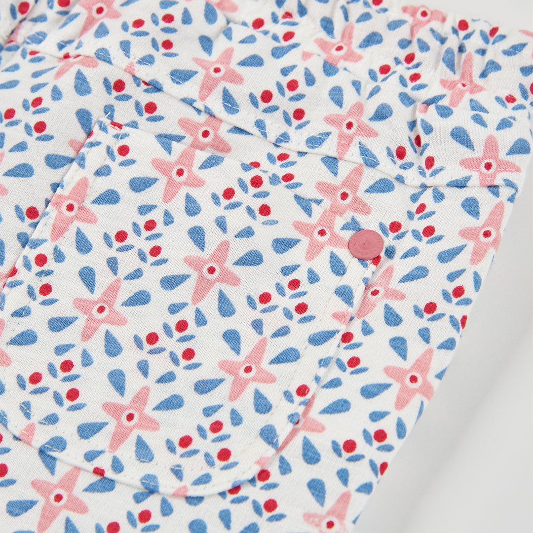 Short Felpa Estampado Blooming