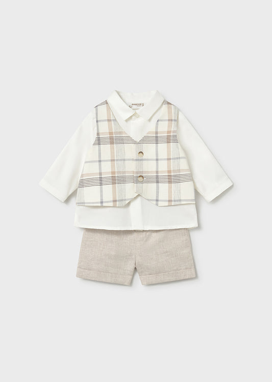 Conjunto Pantalon Corto Y Chaleco - Trigo - vista 2