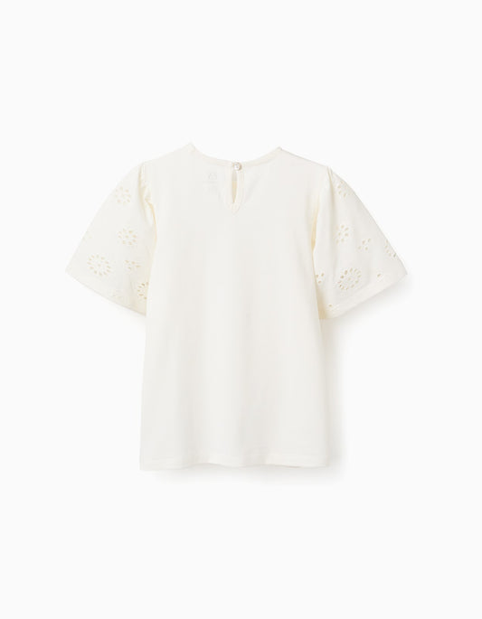 Camiseta Con Mangas Bordadas - vista 2