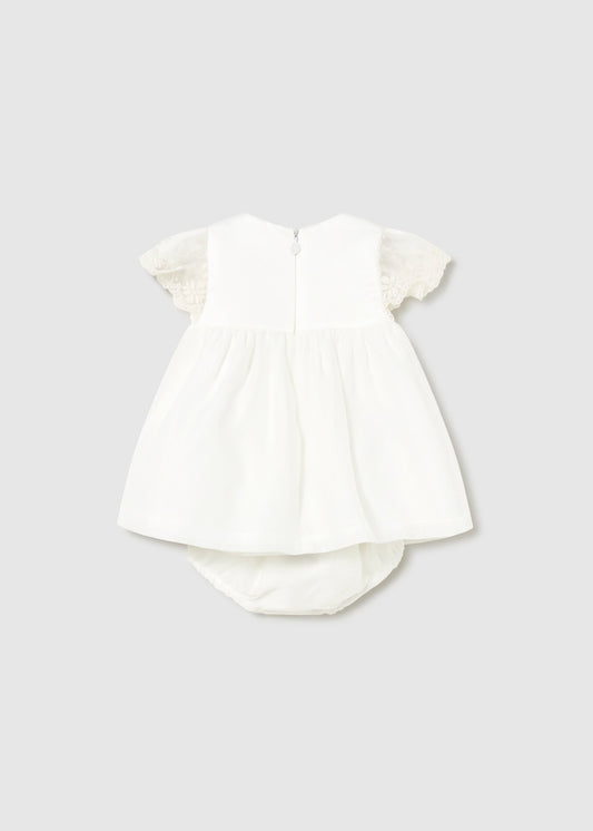 Vestido Combinado Ceremonia - Nata - vista 2