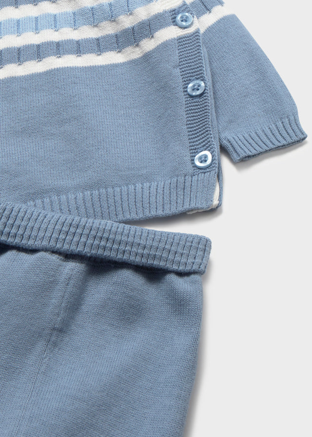 Conjunto Tejido 2 Piezas. - Azul - vista 3