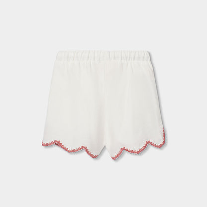 Short De Tejido Con Detalles Bordados