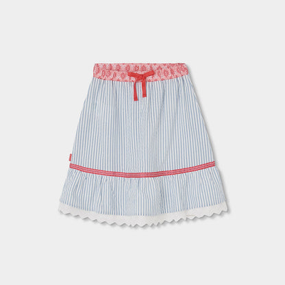 Falda Popelín Combinada De Rayas