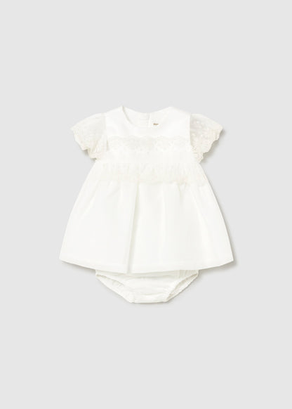 Vestido Combinado Ceremonia - Nata