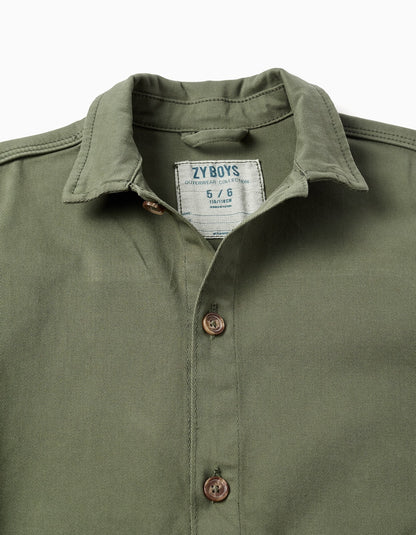 Chaqueta Dril Verde Militar - vista 3