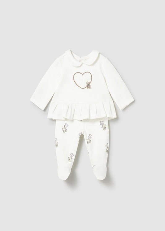 Conjunto 2 Piezas Oso Corazón - Rosa baby - vista 2