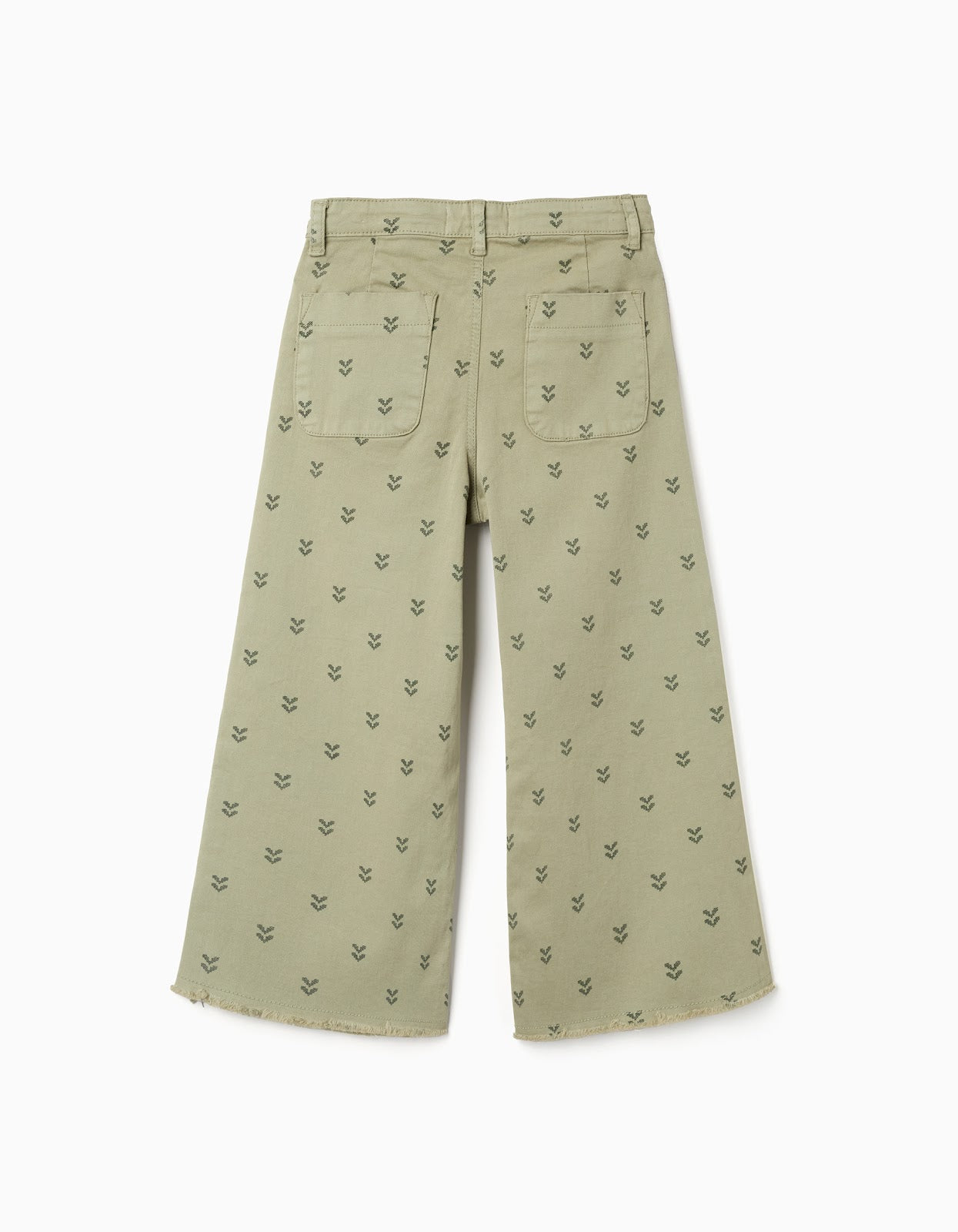 Pantalon Twill Verde Estampado - vista 2