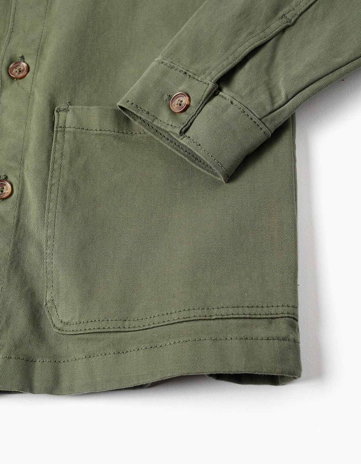 Chaqueta Dril Verde Militar - vista 4