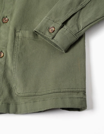 Chaqueta Dril Verde Militar - vista 4