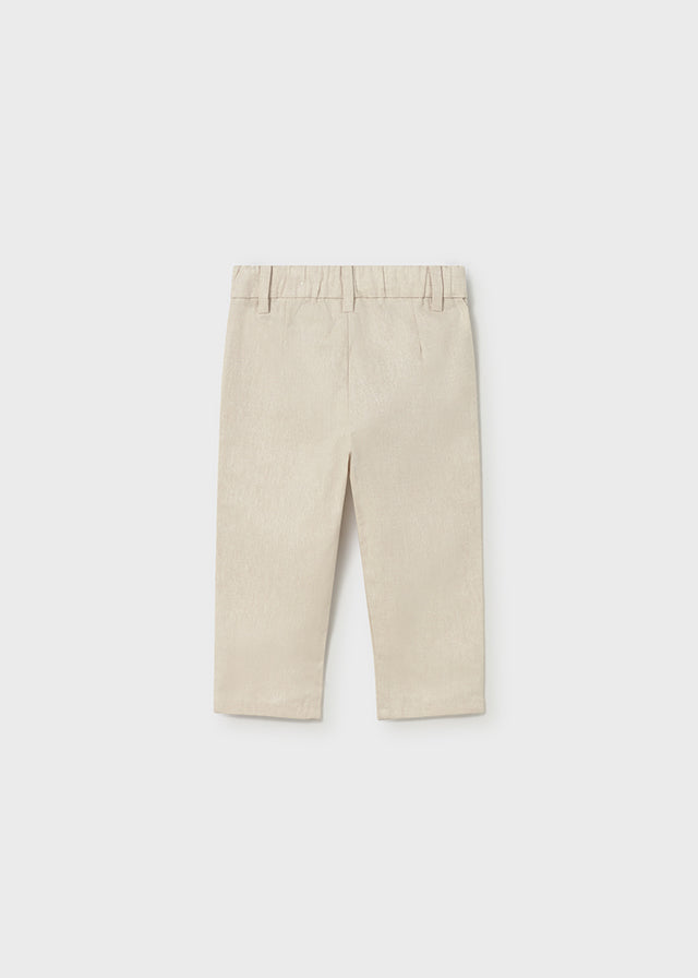 Pantalon Lino Chic - Camel - vista 3