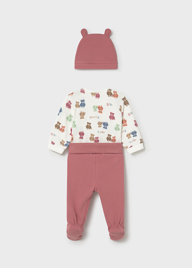 Conjunto 3 Piezas Body Osos Leggins Y Gorro - Terracota - vista 2