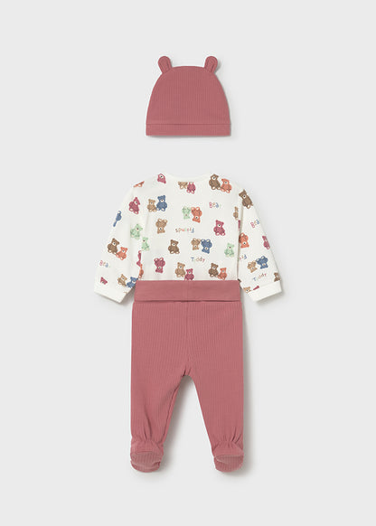 Conjunto 3 Piezas Body Osos Leggins Y Gorro - Terracota - vista 2