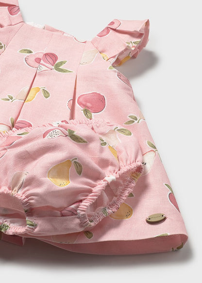 Vestido Lino Estampado Frutas - Rose - vista 3