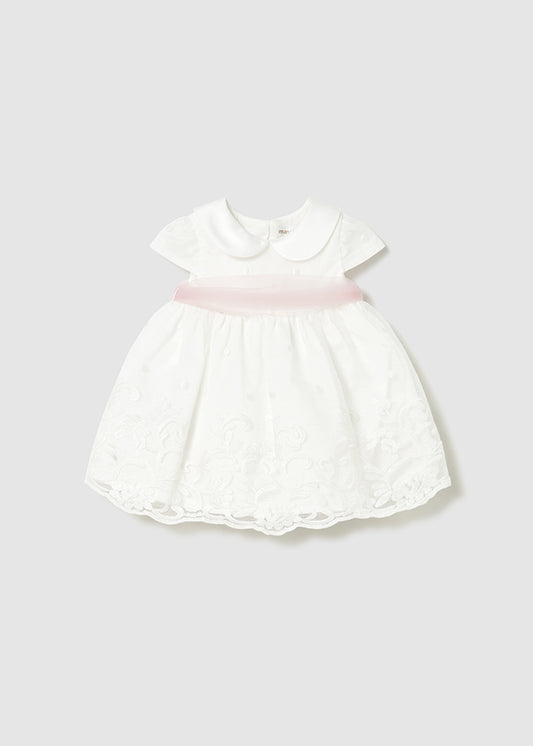 Vestido Ceremonia Bordado - Nata