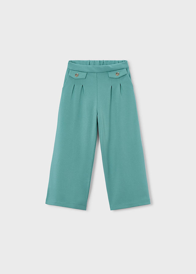 Pantalon Largo Punto Roma - Verde menta - vista 4