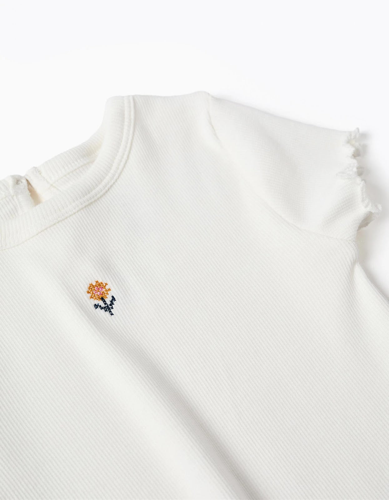 Camiseta Canale Bordado Girasol Marfil - vista 11