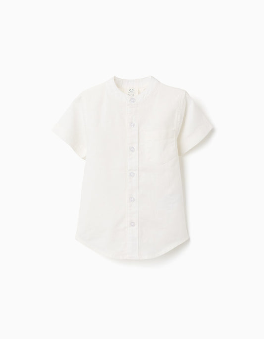 Camisa Manga Corta Blanca - Blanco