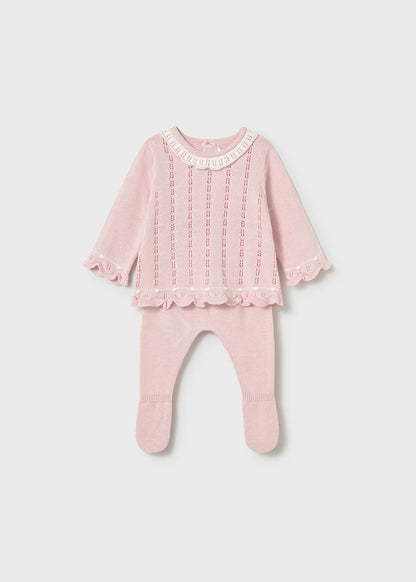 Primera Muda Tejida Rosa - Rosa baby