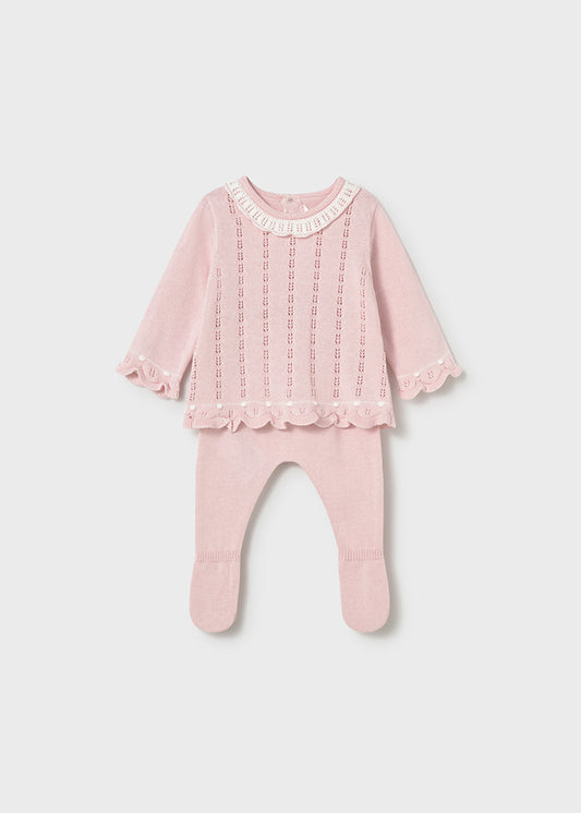 Primera Muda Tejida Rosa - Rosa baby