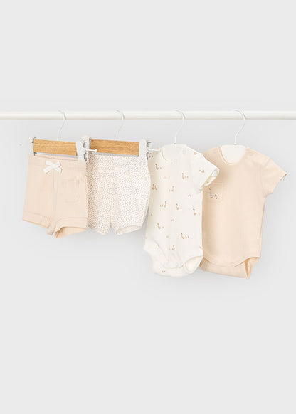 Conjunto Punto 4 Piezas Estampado Patos - Garbanzo