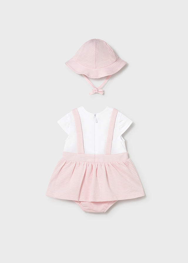 Vestido 2 Piezas Bordado Perros Y Gorro - Rosa baby - vista 2