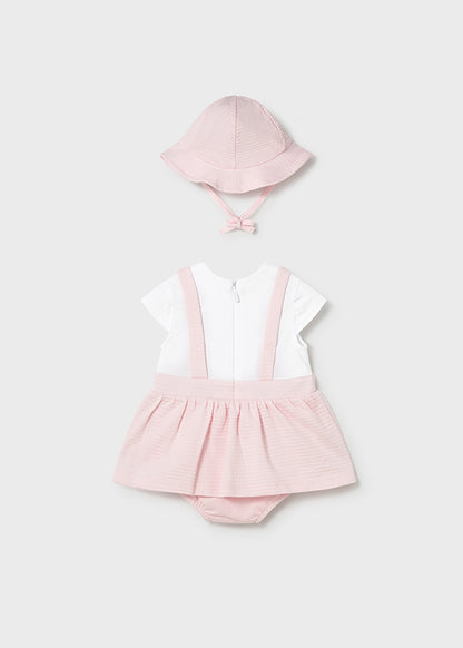 Vestido 2 Piezas Bordado Perros Y Gorro - Rosa baby - vista 2