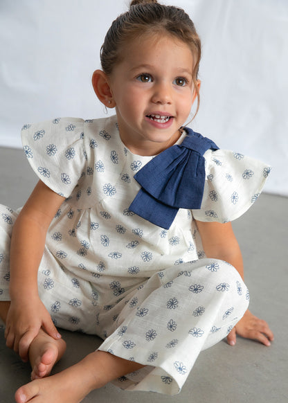 Conj. Pantalon Largo Estampado - Hueso - vista 2