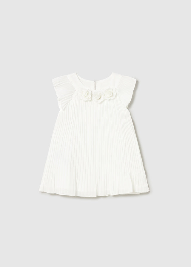 Vestido Plisado - Blanco