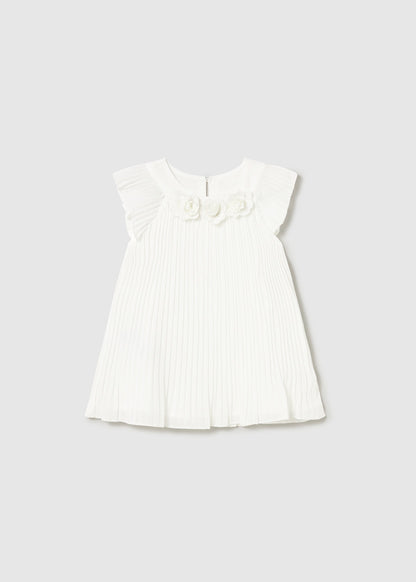 Vestido Plisado - Blanco