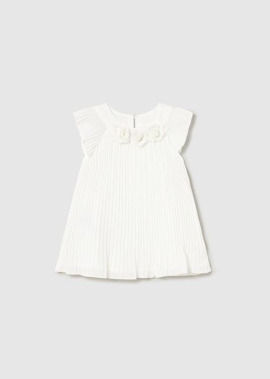 Vestido Plisado - Blanco