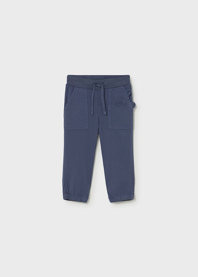 Pantalon Jogger Bolsillo Bordado - Azul oscuro