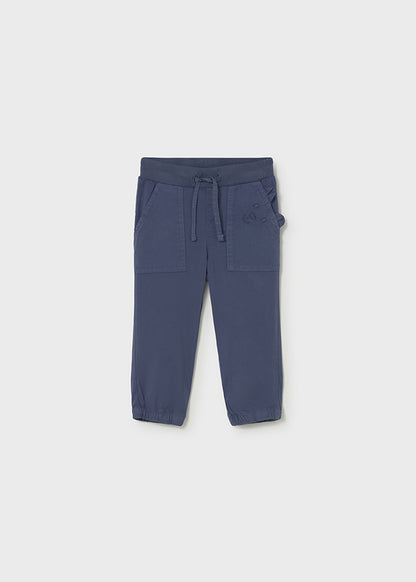 Pantalon Jogger Bolsillo Bordado - Azul oscuro