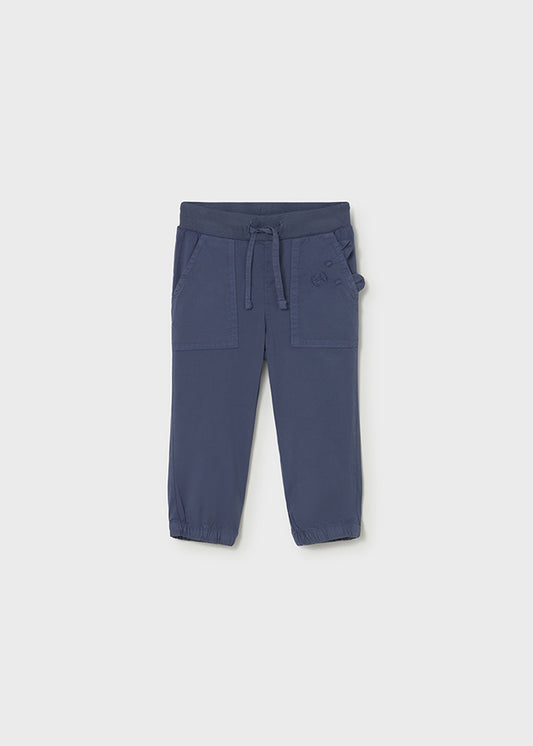 Pantalon Jogger Bolsillo Bordado - Azul oscuro