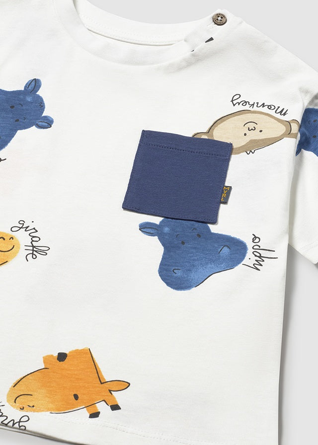 Camiseta M/c Estampada Animales - Beige - vista 3