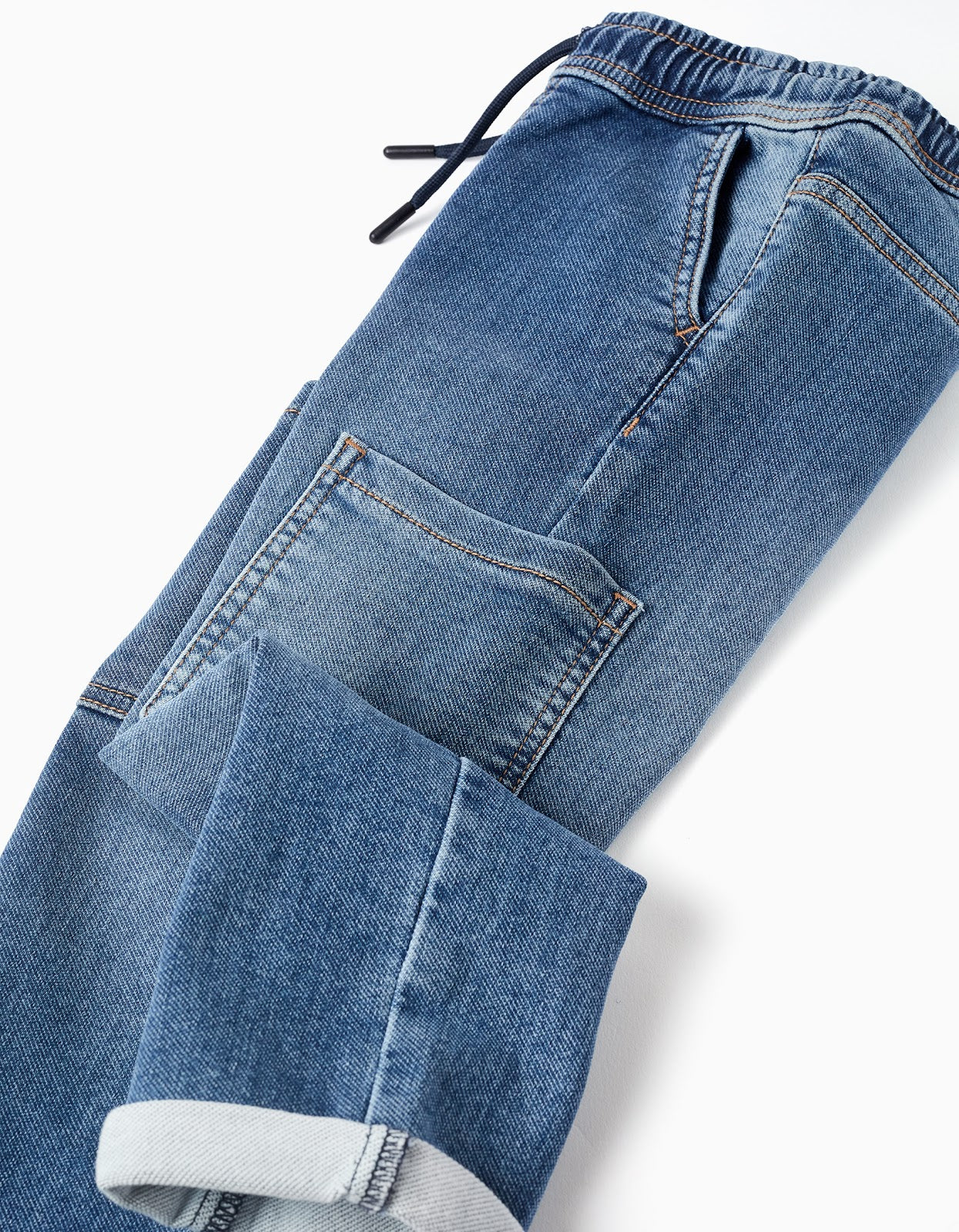 Jogger Cargo Con Bolsillos En Demin - vista 7