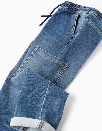 Jogger Cargo Con Bolsillos En Demin - vista 7