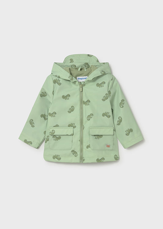 Chaqueta Impermeable Verde Estampado - Matcha