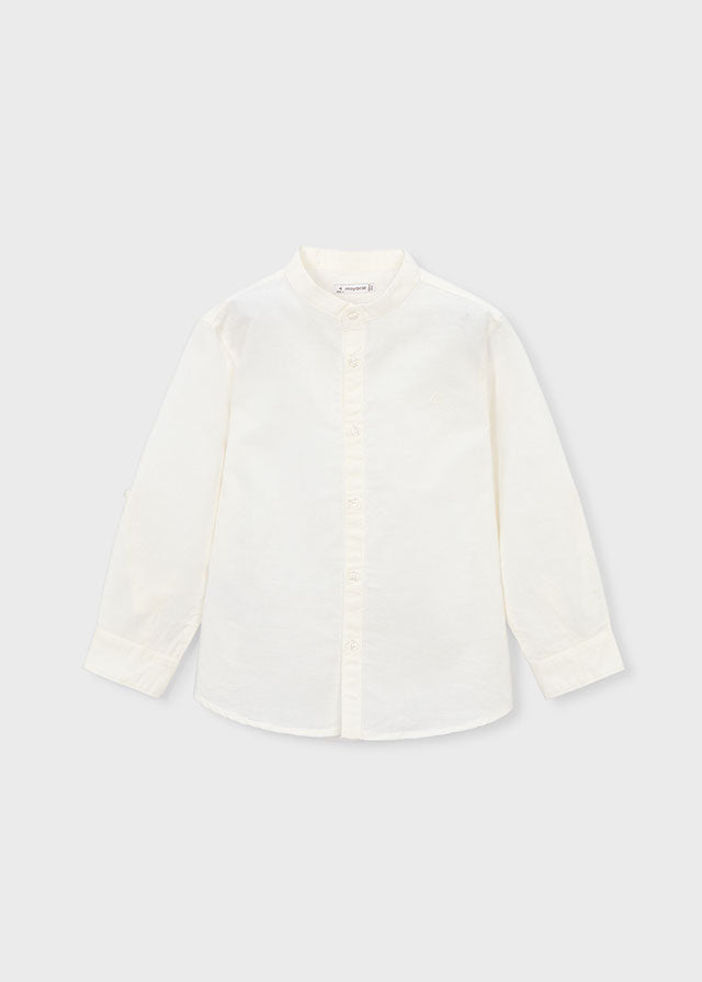 Camisa M/l Cuello Nerú Lino - Crudo - vista 4