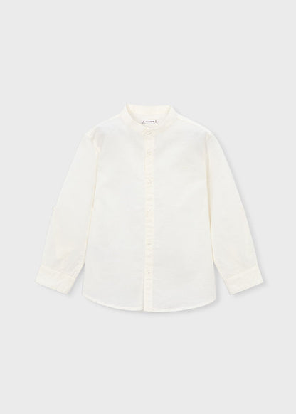 Camisa M/l Cuello Nerú Lino - Crudo - vista 4