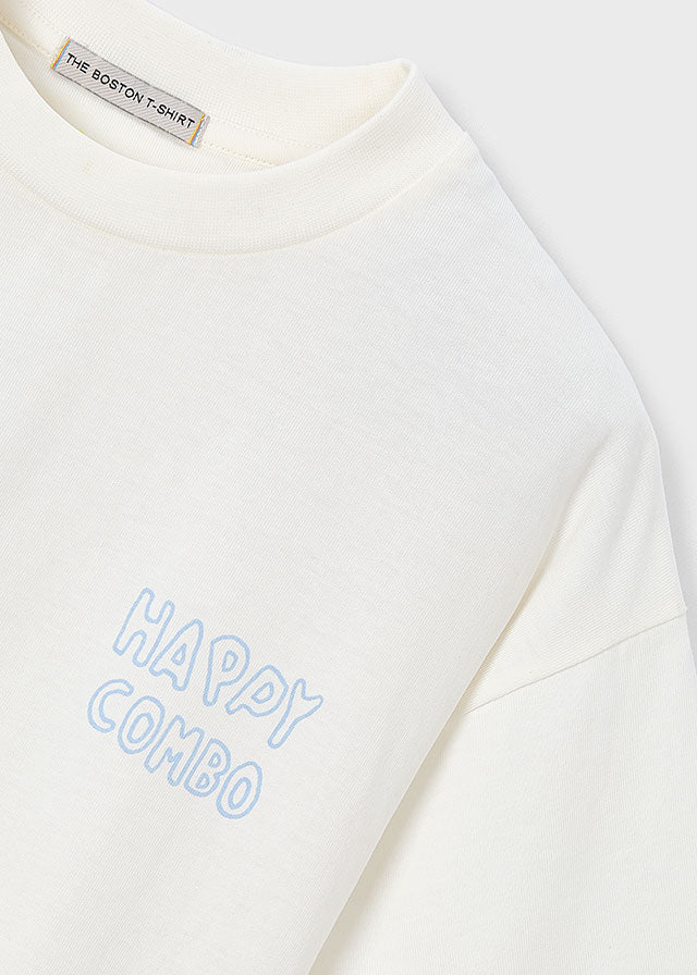 Camiseta M/c "happy Combo" - Nata - vista 4