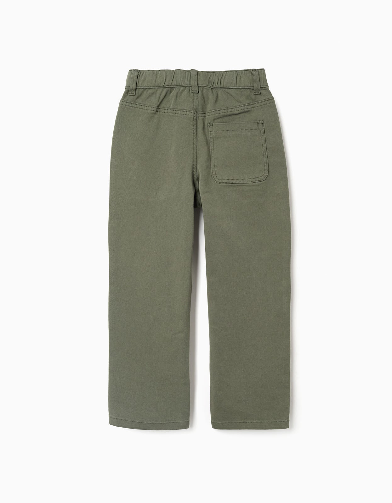Pantalon Twill Dril Verde Militar Con Bolsillos - vista 2