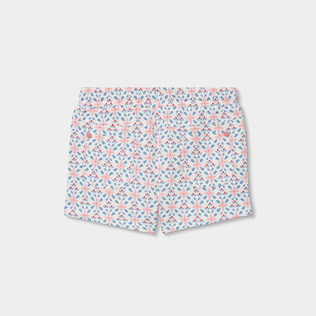 Short Felpa Estampado Blooming