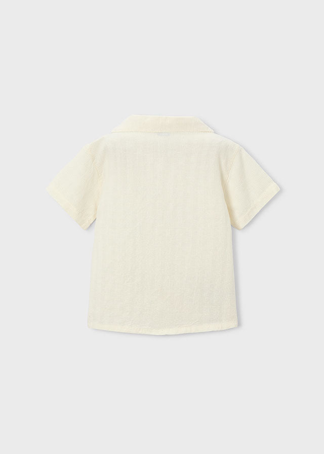 Camisa M/c Bordado Moto - Crudo - vista 3