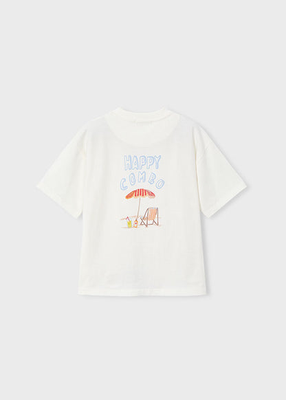 Camiseta M/c "happy Combo" - Nata - vista 3