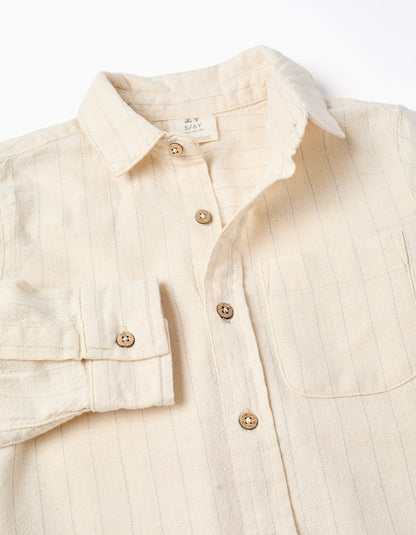 Camisa Lino Rayas - vista 3