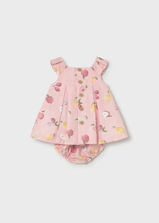 Vestido Lino Estampado Frutas - Rose - vista 2