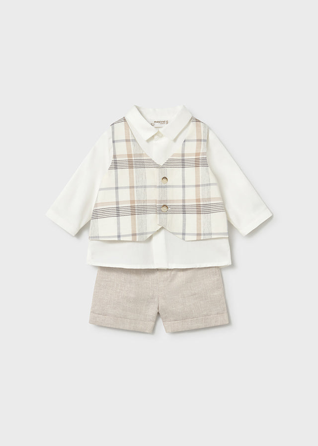 Conjunto Pantalon Corto Y Chaleco - Trigo - vista 2