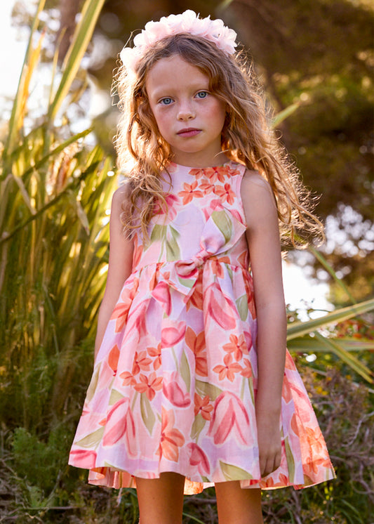 Vestido Estampado - Salmon