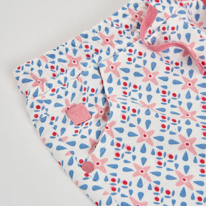 Short Felpa Estampado Blooming