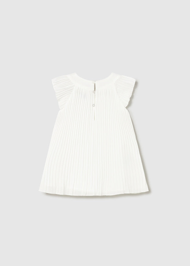 Vestido Plisado - Blanco - vista 2